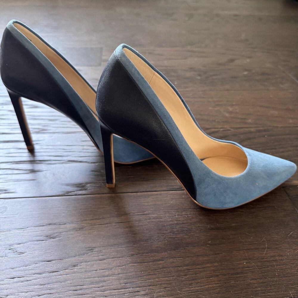 Nine West Blue Suede & Leather Pumps – Size 6.5 (Never Worn)